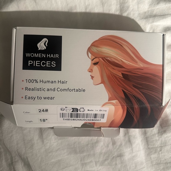 Blonde Human hair topper with bangs - Picture 4 of 9